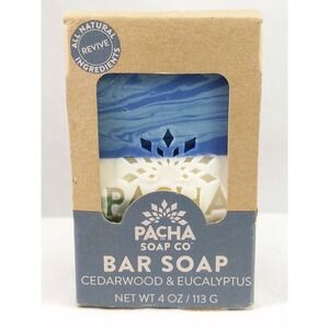 Pacha Soap Co. Cedarwood Eucalyptus 4‎ ounces Handcrafted Natural Scent NEW
